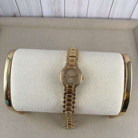 Vintage Ladies Seiko Lassale 18K Gold Plated Watch with Crystal Dial - Picture 7 of 7